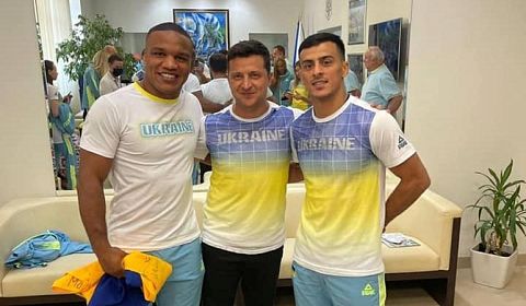 Три олімпійських чемпіона взяли участь у записі новорічного привітання Президента України